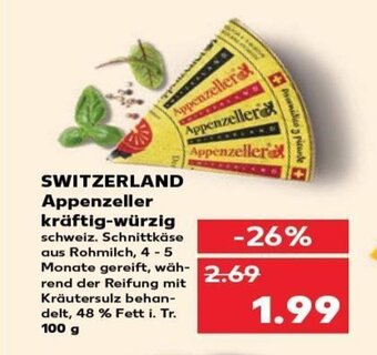 Kaufland DE SWITZERLAND Appenzeller kräftig-würzig tilbud