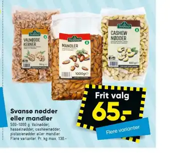 Bilka Svansø valnødder tilbud