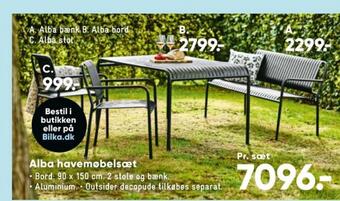 Ukendt havemøbelsæt