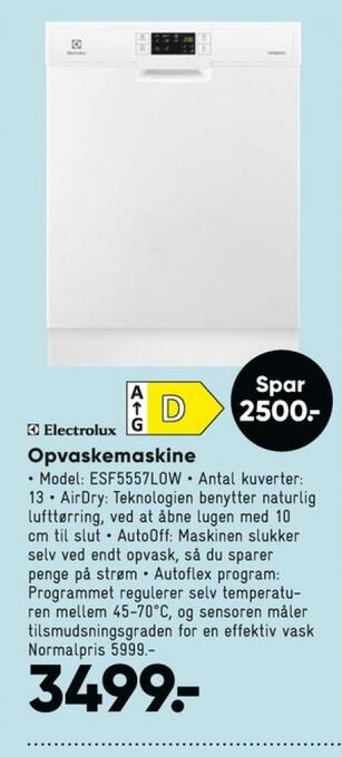 Bilka Electrolux opvaskemaskine tilbud