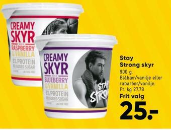 Bilka Stay strong skyr hindbær & vanilje tilbud
