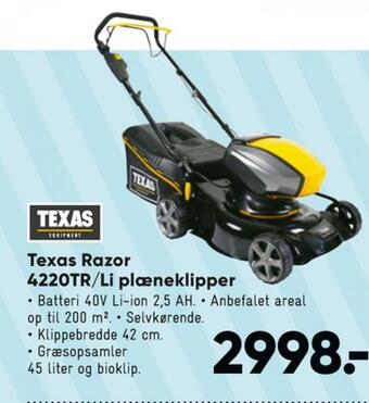 Bilka Texas plæneklipper tilbud