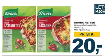 Let-Køb Knorr pastaretter tilbud