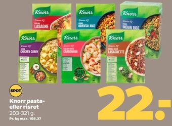 Netto Knorr pastaretter tilbud