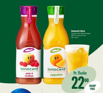 Innocent æblejuice, hindbær