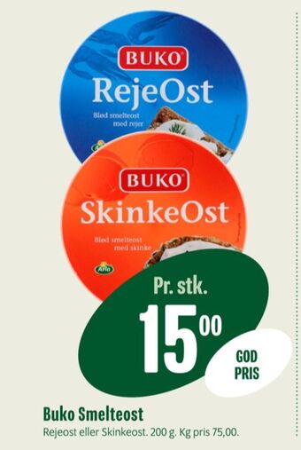 Min Købmand Buko smelte smøreost rejeost tilbud