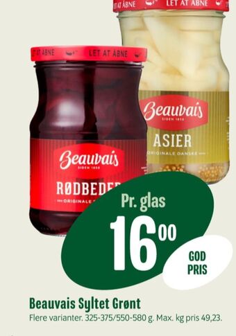 Min Købmand Beauvais rødbeder-syltet tilbud