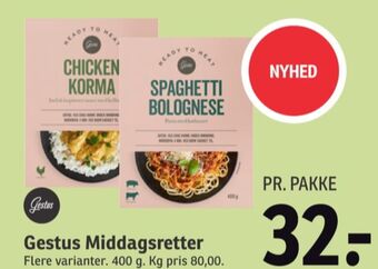 SPAR Gestus spaghetti bolognese tilbud