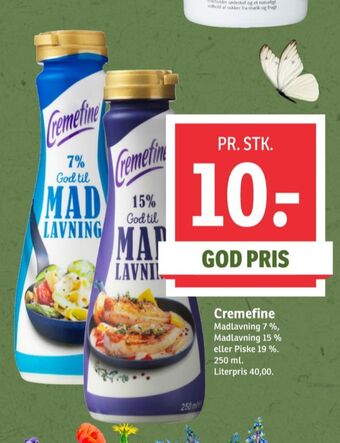 SPAR Cremefine madlavningsfløde 7 % tilbud