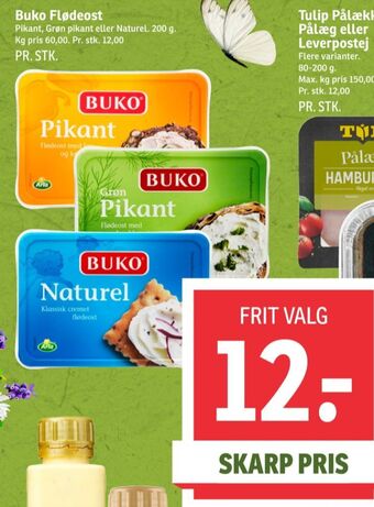 SPAR Buko flødeost pikant tilbud