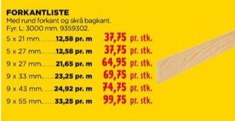 jem & fix Hornbæk forkantliste tilbud