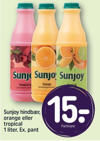 REMA 1000 Sunjoy hindbærjuice tilbud
