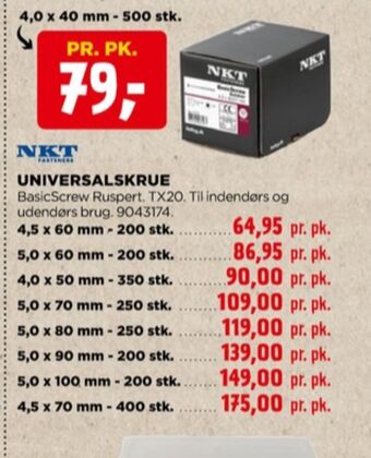 jem & fix Nkt fasteners skruer tilbud