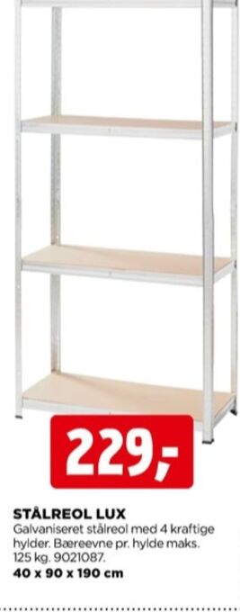 jem & fix Ukendt stålreol tilbud