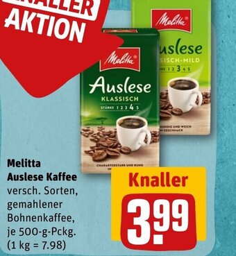 REWE DE Melitta Auslese Kaffee tilbud
