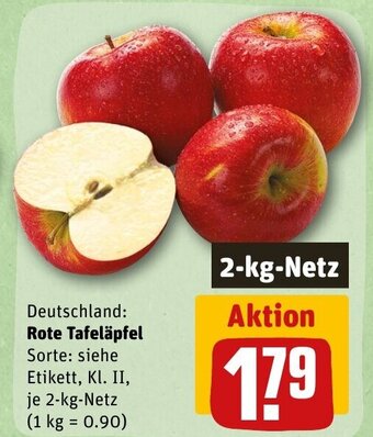 REWE Deutschland: Rote Tafeläpfel tilbud