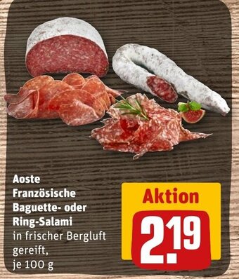 REWE DE Aoste Französische Baguette- oder Ring-Salami tilbud