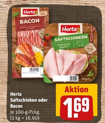 REWE DE Herta Saftschinken oder Bacon tilbud