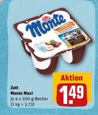 REWE DE Zott Monte Maxi tilbud