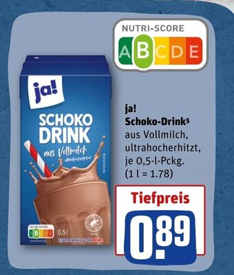 REWE ja! Schoko-Drink tilbud