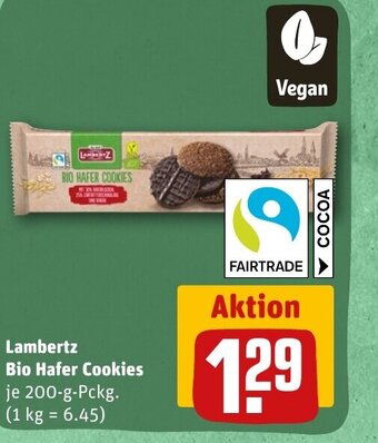 REWE DE Lambertz Bio Hafer Cookies tilbud
