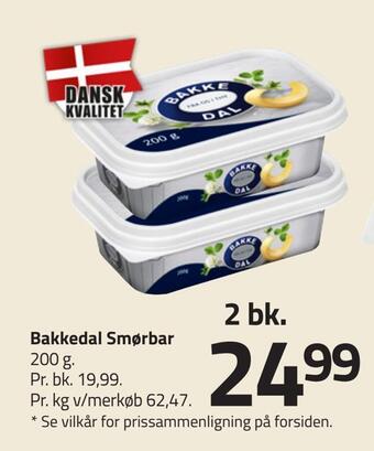 Bakkedal smørbar