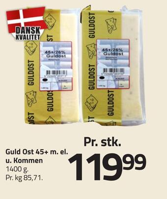 Guld ost 45+ m. el. u. kommen
