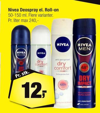 Nivea deospray el. roll-on