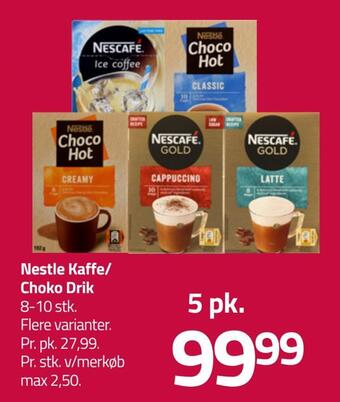 Fleggaard Nestle kaffe/ choko drik tilbud