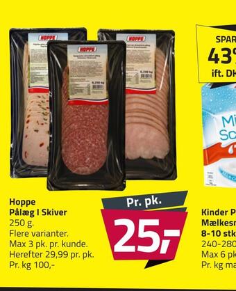 Hoppe pålæg i skiver