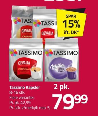 Fleggaard Tassimo kapsler 2 pk tilbud