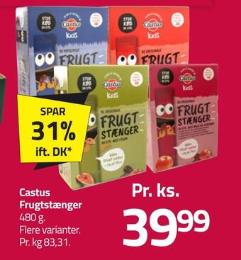 Fleggaard Castus frugtstænger tilbud
