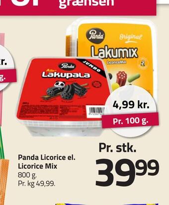 Fleggaard Panda licorice el. licorice mix tilbud