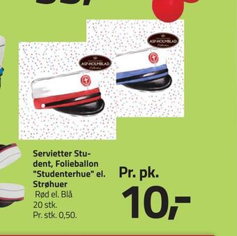 Fleggaard Servietter student, folieballon studenterhue el. strøhuer tilbud