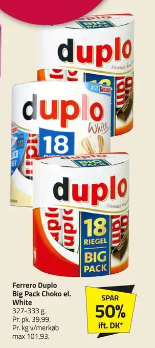 Fleggaard Ferrero duplo big pack choko el. white tilbud
