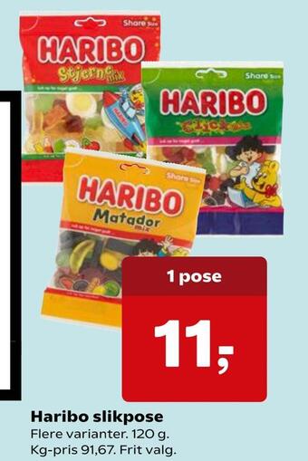 Kvickly Haribo slikpose tilbud