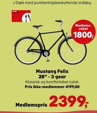 Kvickly Mustang felix 28 - 3 gear tilbud