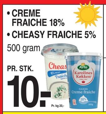 ABC Lavpris Creme fraiche 18% • cheasy fraiche 5% tilbud