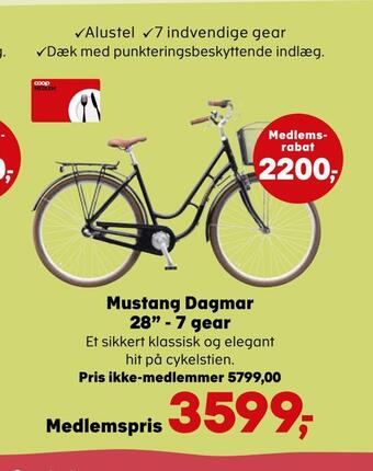 Kvickly Mustang dagmar 28 - 7 gear tilbud