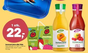 Kvickly Innocent juice eller kids tilbud