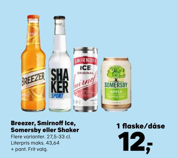 Kvickly Breezer, smirnoff ice, somersby eller shaker tilbud