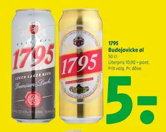 Coop 365 1795 budejovicke øl tilbud