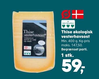 Kvickly Thise økologisk vesterhavsost tilbud