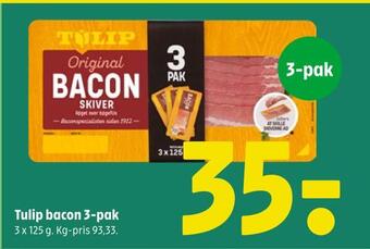 Coop 365 Tulip bacon 3-pak tilbud