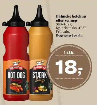 Bähncke ketchup eller sennep