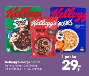 Kvickly Kellogg's morgenmad tilbud