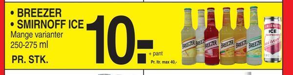 ABC Lavpris Breezer • smirnoff ice tilbud