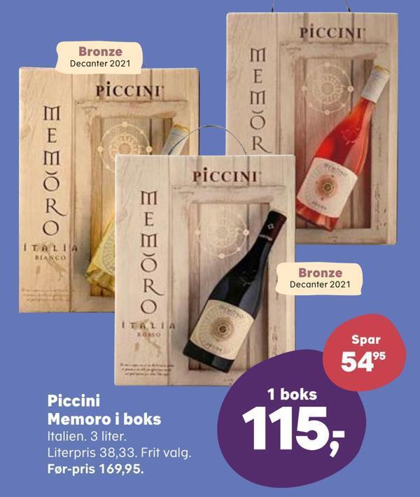 Kvickly Piccini memoro i boks tilbud