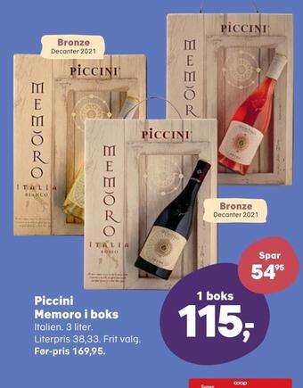 SuperBrugsen Piccini memoro i boks tilbud