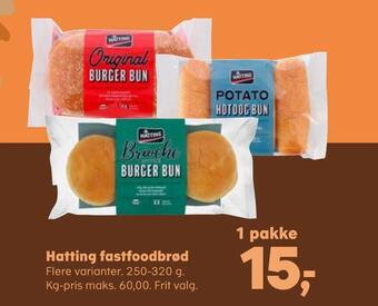Hatting fastfoodbrød